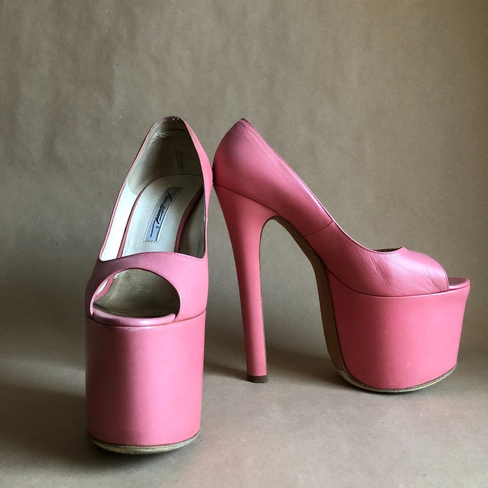 Brian Atwood Platform Heels Stip Pole Dance Size 36 RARE!!!